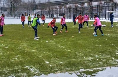 Ολυμπιακός: Προπόνηση στο χιονισμένο Άμστερνταμ 