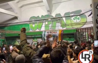 Οπαδοί Παναθηναϊκού και Ρόμα έστησαν γιορτή (vid)