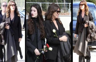 : Συντετριμμένη η Βάνα Μπάρμπα στην κηδεία του