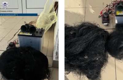 Μαζί με τα δίκτυα, βρισκόταν εγκατεστημένη και μια συσκευή παραγωγής μιμητικών ήχων άγριων πτηνών.