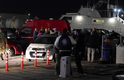  Εικόνα από το βράδυ της σύγκρουσης των σκαφών ανοιχτά της Χίου.