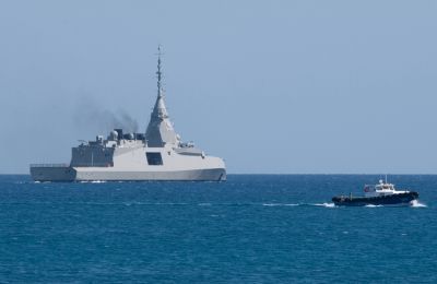Η φρεγάτα «Κίμων» στο αγκυροβόλιο Λεμεσού (Φωτογραφία: ΚΥΠΕ)