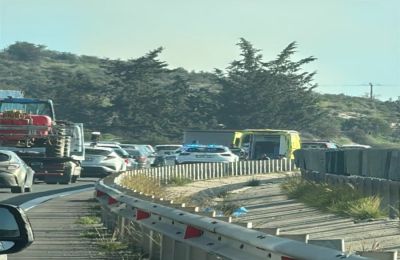 Τροχαίο στην άσφαλτο.