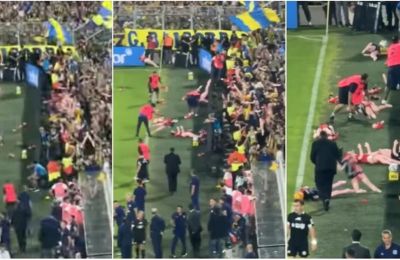 Πέταξαν στο γήπεδο φουσκωτές κούκλες με φανέλες της Νιούελς Ολντ Μπόις