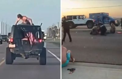 Χόρευε στην οροφή αυτοκινήτου όταν αυτό συγκρούστηκε.