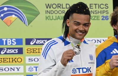 Πήρε το μετάλλιό του ο Καραλής: «Είμαι χαρούμενος και… ξενυχτισμένος»