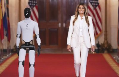 Που πήγε η Μελάνια Τραμπ με τη συνοδεία... ρομπότ; (ΒΙΝΤΕΟ)