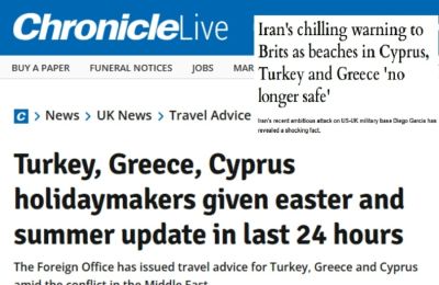 Δημοσιεύματα με ανακριβείς αναφορές και παραπλανητικούς τίτλους προσπαθούν να περάσουν μήνυμα για μη ασφαλείς προορισμούς