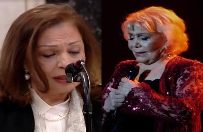 Έτρεμε η Χαρούλα Αλεξίου - Συγκλονιστική στιγμή στη κηδεία της Μαρινέλλας 