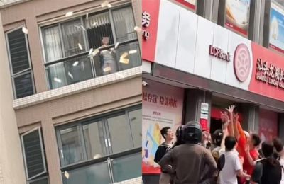 Γυναίκα στην Κίνα πετούσε λεφτά από το μπαλκόνι από τα νεύρα της.