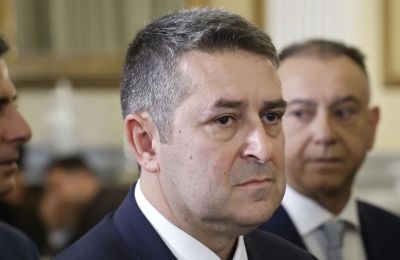 Ο υφυπουργός παρά τω πρωθυπουργό Γιώργος Μυλωνάκης. 