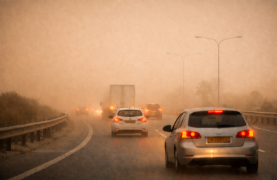 Προσοχή: Περιορισμένη ορατότητα λόγω σκόνης