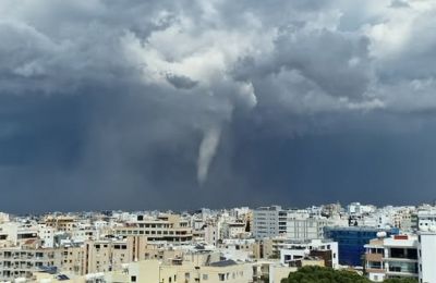 Μεγάλος ανεμοστρόβιλος ανατολικά της Λευκωσίας (βίντεο)