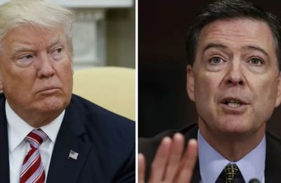 Ο Ντόναλντ Τραμπ και ο πρώην διευθυντής του FBI Τζέιμς Κόμι.