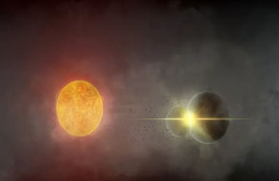 Αστρονόμοι παρατήρησαν βίαιη σύγκρουση νεαρών πλανητών.