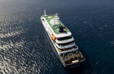 Το κρουαζιερόπλοιο MV Hondius, όπου παρουσιάστηκαν τα κρούσματα χανταϊού.