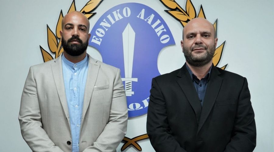 Ο ανεξάρτητος πλέον υποψήφιος βουλευτής, Κυριάκος Φώτη Σάββα και ο πρόεδρος του ΕΛΑΜ, Χρίστος Χρίστου