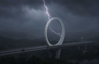 Εντυπωσιακό βίντεο: Κεραυνός πέφτει πάνω σε κυκλική γέφυρα στην Κίνα