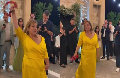 Ο ξέφρενος χορός της Βίκυς Σταυροπούλου στον γάμο