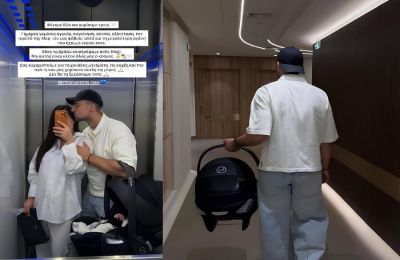 Η Μαριαλένα Ρουμελιώτη και ο Σάκης Κατσούλης επέστρεψαν στο σπίτι μαζί με το νεογέννητο μωρό τους