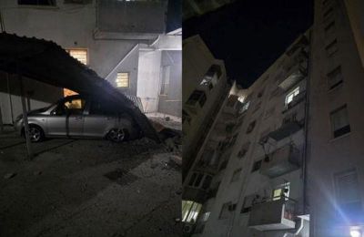 Έπεσαν μπαλκόνια πολυκατοικίας στη Λεμεσό- Ζημιές σε όχημα