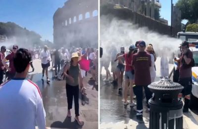 Βίντεο από καύσωνα στη Ρώμη.