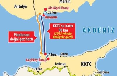 Το σχέδιο αφορά αγωγό μήκους περίπου 101 χιλιομέτρων που θα συνδέει τις τουρκικές ακτές με τα κατεχόμενα.