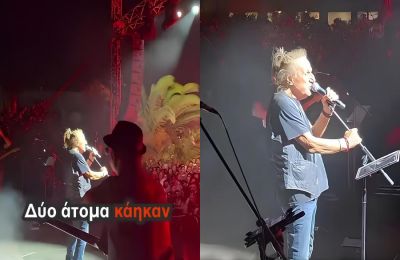 Το κοινό της συναυλίας στην Κρήτη επιβράβευσε την κίνηση του Βασίλη Παπακωνσταντίνου με ένα θερμό χειροκρότημα