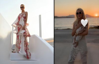 Με φόντο ένα μαγευτικό καλοκαιρινό ηλιοβασίλεμα, η Κατερίνα Καινούργιου μοιράστηκε ένα από τα πιο τρυφερά στιγμιότυπα των διακοπών της