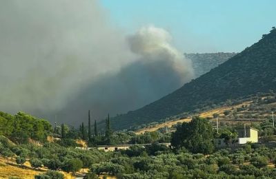 Δίνουν μάχη οι πυροσβεστικές δυνάμεις.