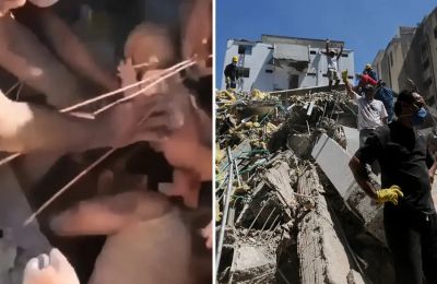 Συγκλονιστική στιγμή από τον σεισμό μεγέθους 7,4 Ρίχτερ.