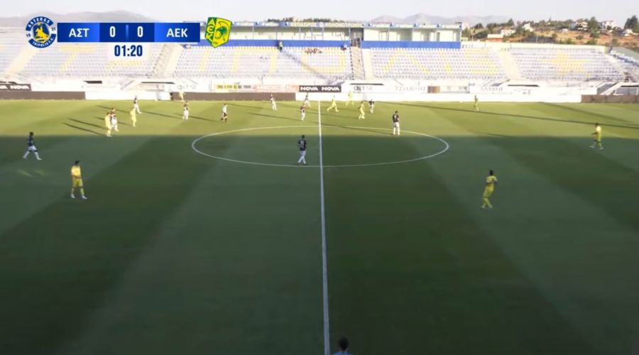 Live: Αστέρας Τρίπολης – ΑΕΚ 1-0 (vid)