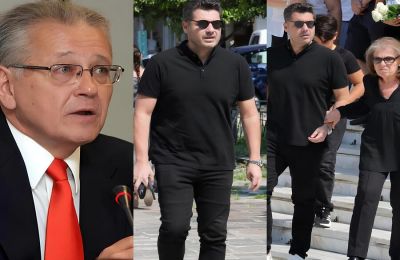 Συγκινημένος o Λάμπρος Κωνσταντάρας στο ετήσιο μνημόσυνο του πατέρα του, Δημήτρη μαζί με την μητέρα του