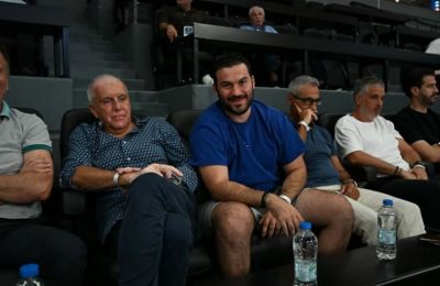 Ομπράντοβιτς και κορυφαία στελέχη του Παναθηναϊκού στο Telekom Center