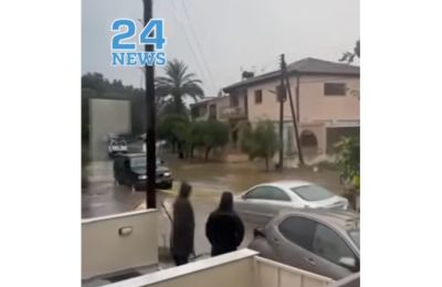 Πλημμύρες και εγκλωβισμός αυτοκινήτων στη Λευκωσία (ΒΙΝΤΕΟ)
