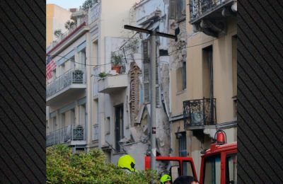 Έκρηξη σε κτήριο στο κέντρο της Αθήνας (ΦΩΤΟ)