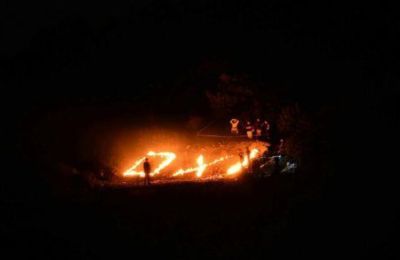 Τηλλυρία: Μαθητές έγραψαν με φωτιά το «ΟΧΙ»